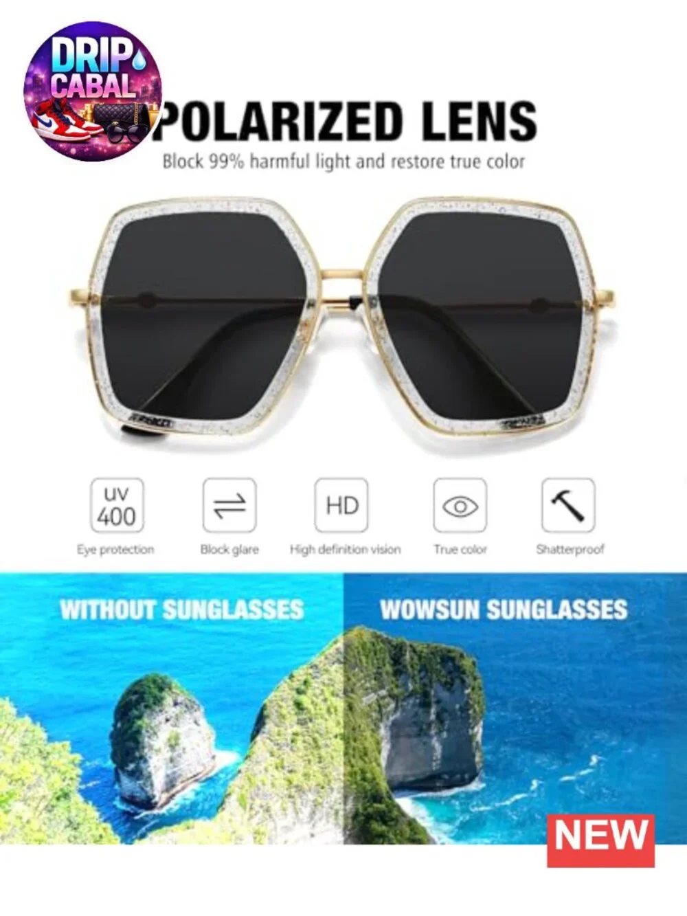 Oversized Fashion Sunglasses for Women UV400 Protection Retro Shield